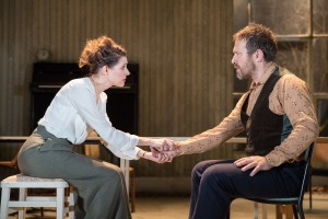 Hara Yannas (Yelena) and Jason Merrells (Astrov) in Uncle Vanya, by Anton Chekhov, in a version by Andrew Upton, directed by Walter Meierjohann. Presented by HOME Manchester (Fri 3 - Sat 25 November 2017). Photo by Jonathan Keenan